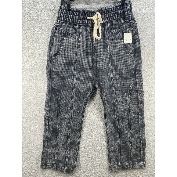 Free People Arcadia Honeycomb Harem Jeans Drop Crotch Blue Size Medium